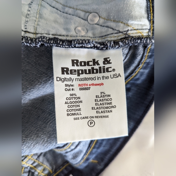 Rock & Republic Crystal Bootcut Jeans 26 - Picture 4 of 5